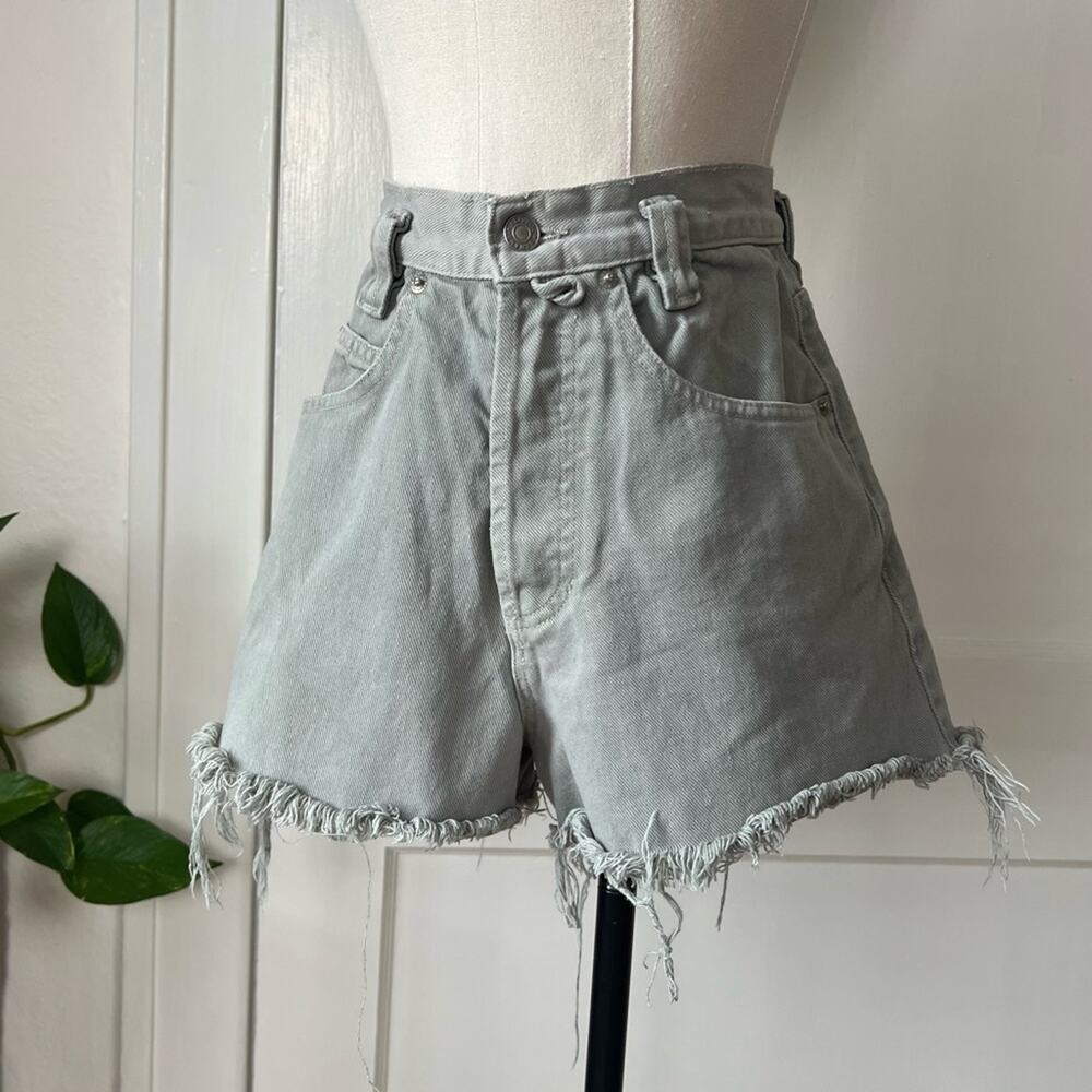 Vintage Banana Republic Pale Green High Rise Denim Shorts